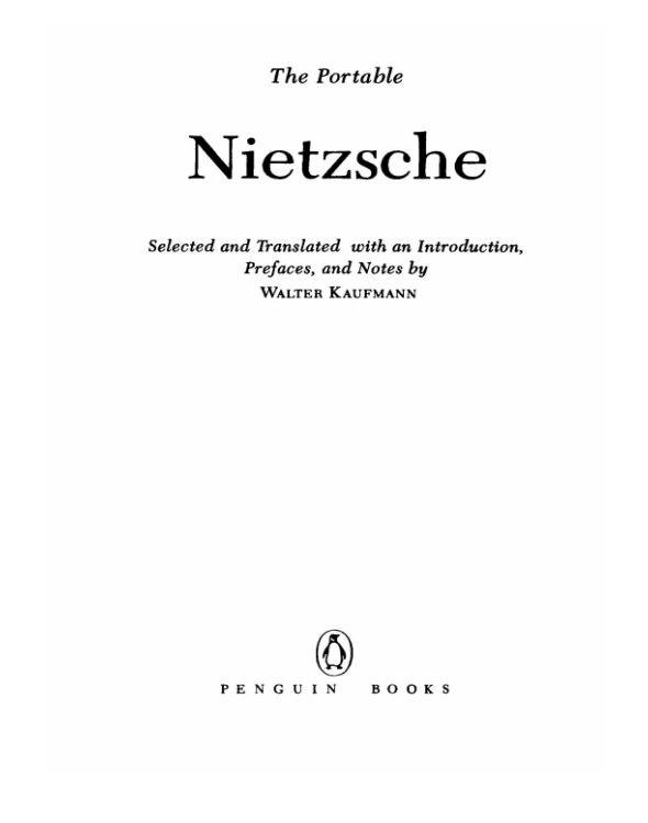 The Portable Nietzsche